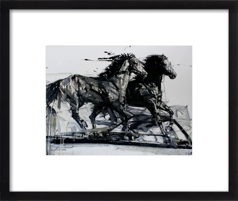 Black Stallions by Shao Y. Zhang for Artfully Walls