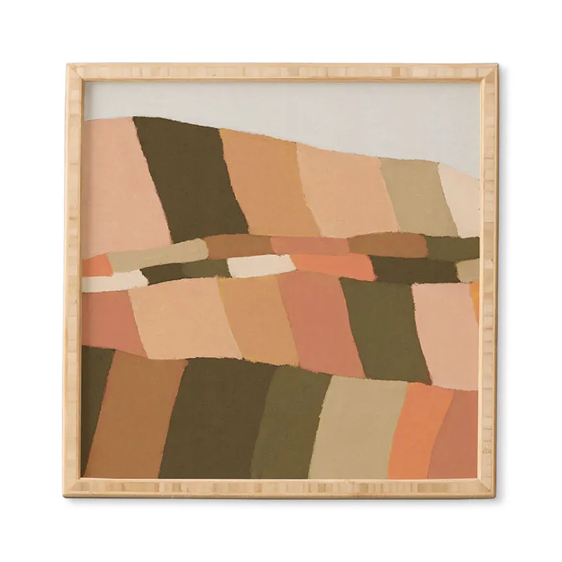 Colorful Hills Ii by Alisa Galitsyna - Framed Wall Art Basic Black 30" x 30"