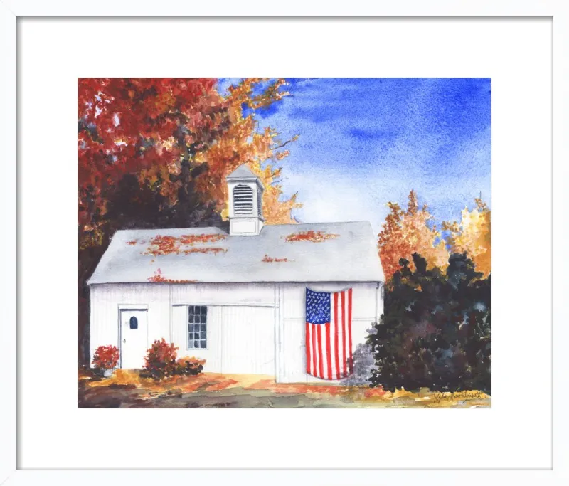 The Ross Barn in Fall by Lydia Marie Elizabeth for Artfully Walls