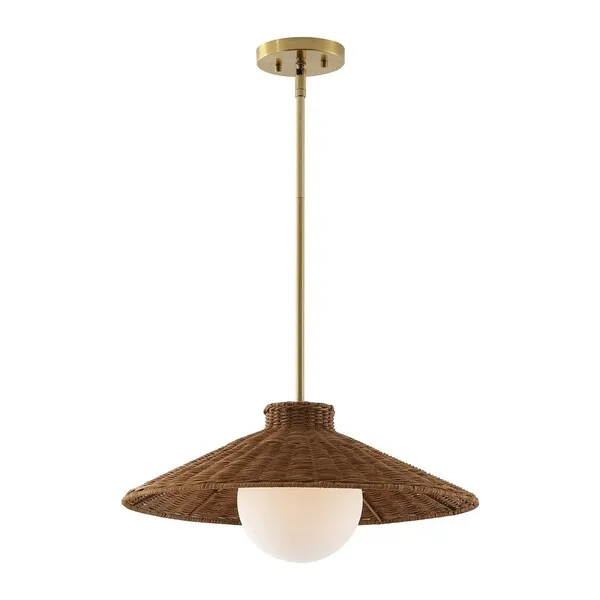 Kalena 19.5 Inch Pendant - Natural/Brass