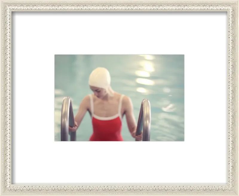 Swimmer in a Red Suit by Lucy Snowe for Artfully Walls