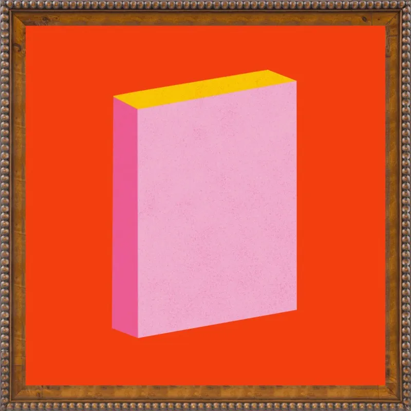 Color Books 3, Scarlet, Pink & Gold by Jessica Poundstone for Artfully Walls