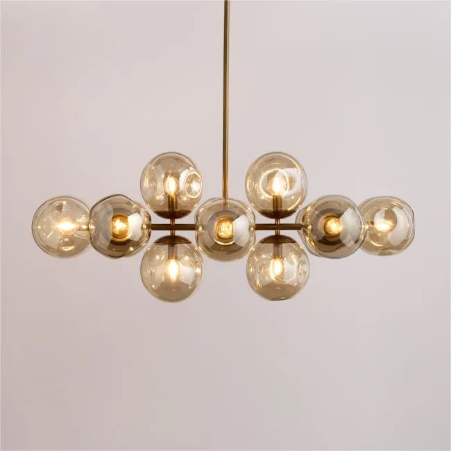 Etienne Glass Linear Chandelier Light