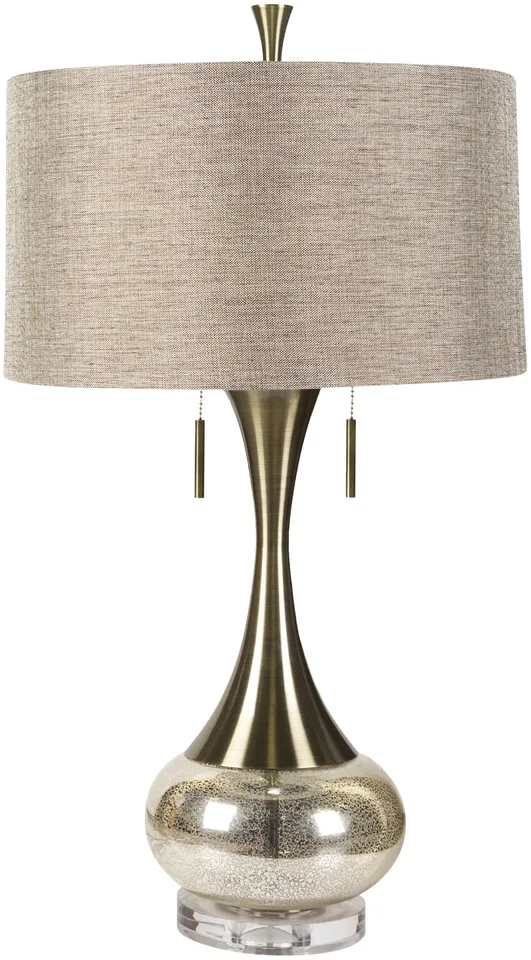 Karval Gold Crackle 33"H x 18"W x 18"D Accent Table Lamp