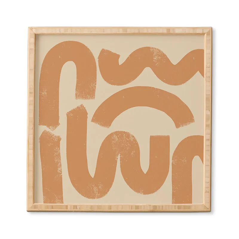 Squig by almostmakesperfect - Framed Wall Art Basic Black 20" x 20"