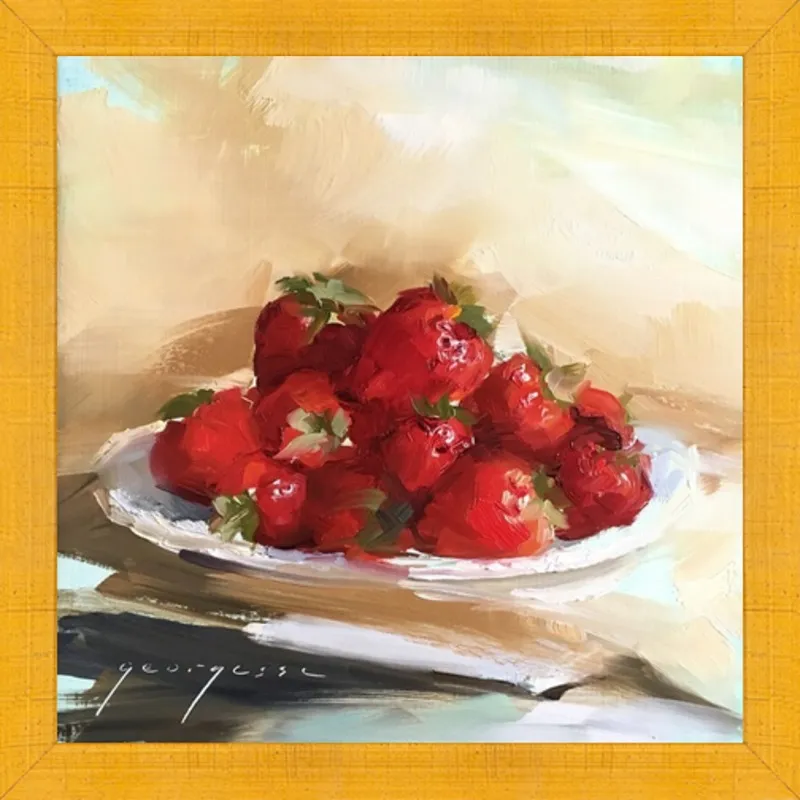 "Summer Strawberries 2" by Georgesse Gomez for Artfully Walls
