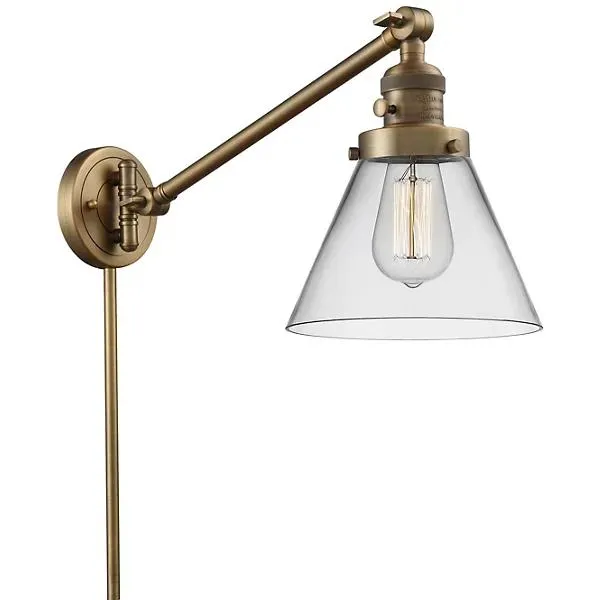 Zachary Glass Swing Arm Wall Sconce