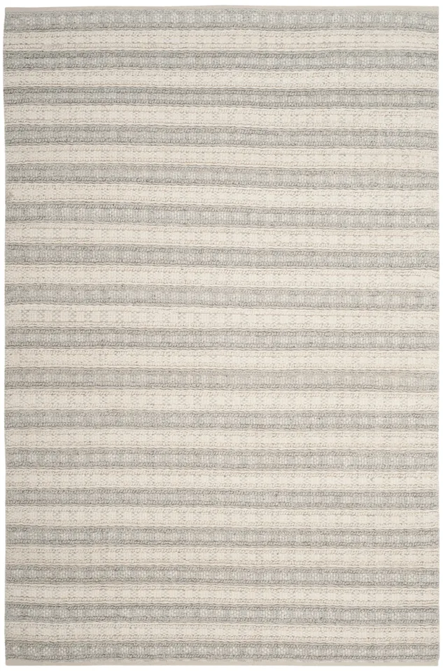 Arlo Home Hand Woven Area Rug, NAT403A, Grey/Ivory,  5' X 8'