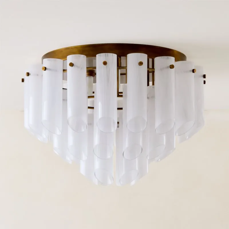 Lecko Milky Glass Flush Mount Light