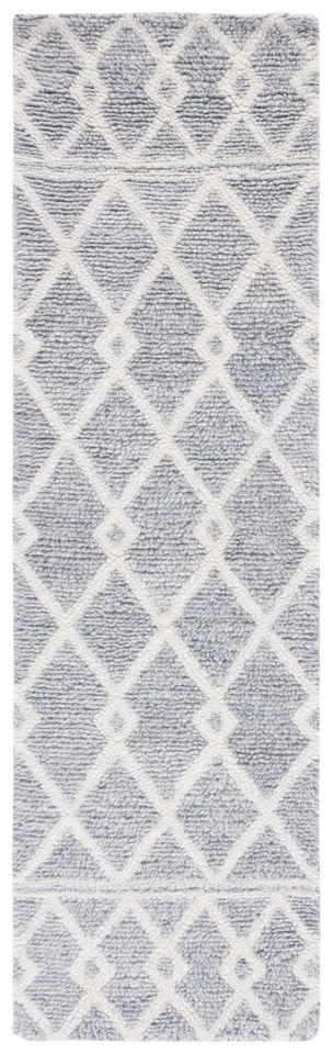 Safavieh Couture Vermont Collection Hand Tufted Area Rug, Grey / Ivory, 2'-3" x 8'