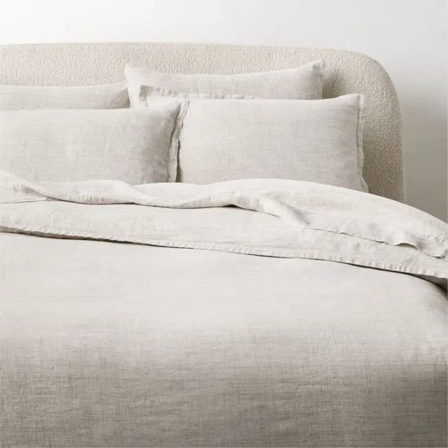 Premier Flax European Heathered Linen Full/Queen Duvet Cover
