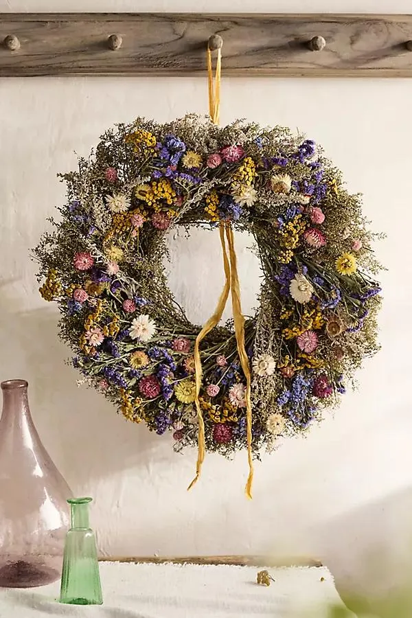 Primary Florals Dried Wreath