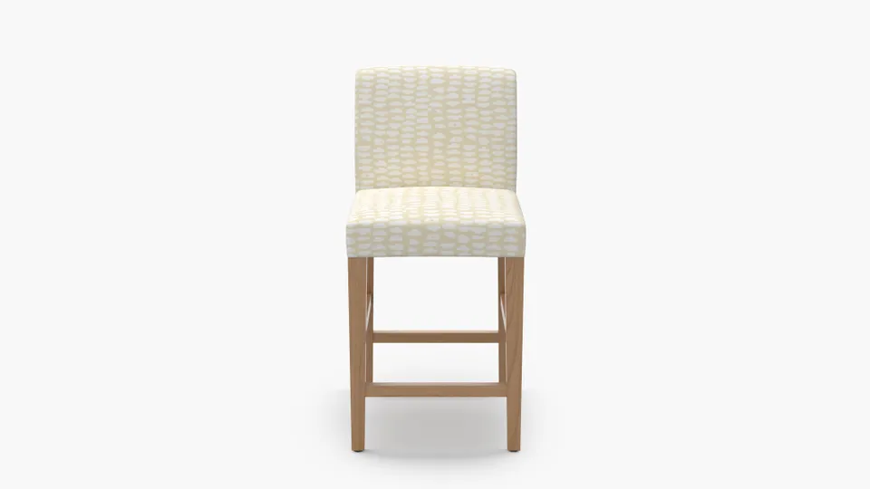Signature Dining Counter Stool, Sand Odalisque, Natural Square Tapered Leg