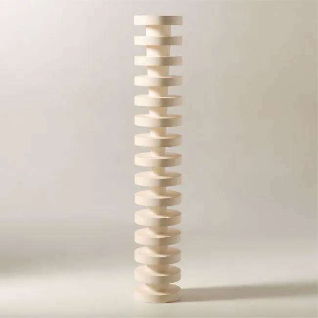 Pila Faux Travertine Floor Sculpture
