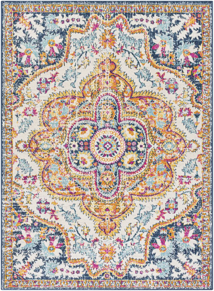 Floransa Beige Indoor 8'11" x 12'4" Machine Woven Rug