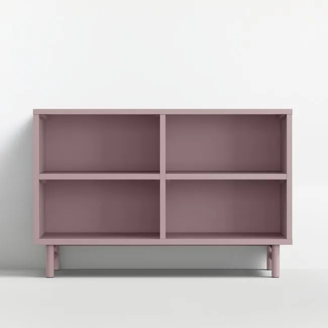 Classic 46" Lilac Rose Wood Kids Low Bookcase