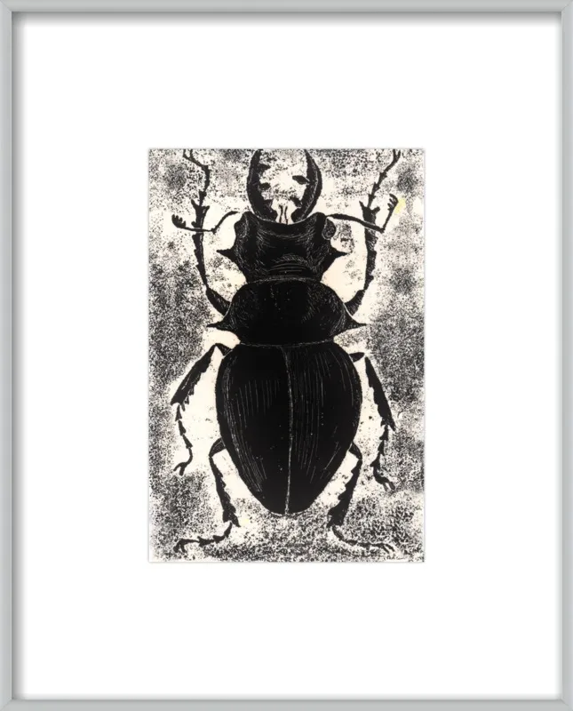 Black Beetle on White by Tennopent Sooster for Artfully Walls