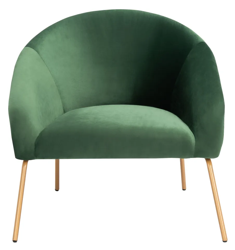 Mandi Velvet Accent Chair - Malachite Green / Gold