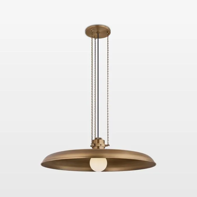 Rainhill Large Brass Pendant 32"
