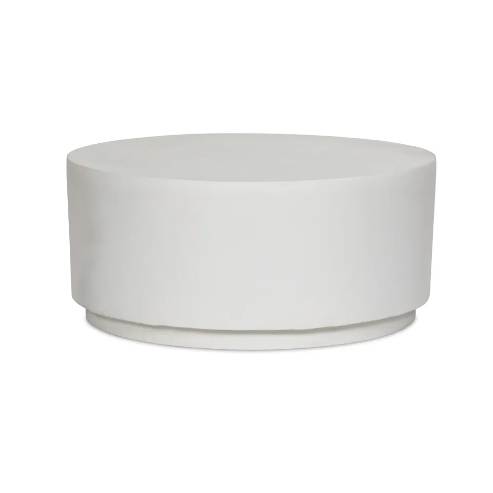 Javi Outdoor Coffee Table - Matte White Cast Aluminum