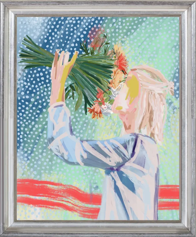 I like to stop and smell the roses  by Jamie Corley for Artfully Walls