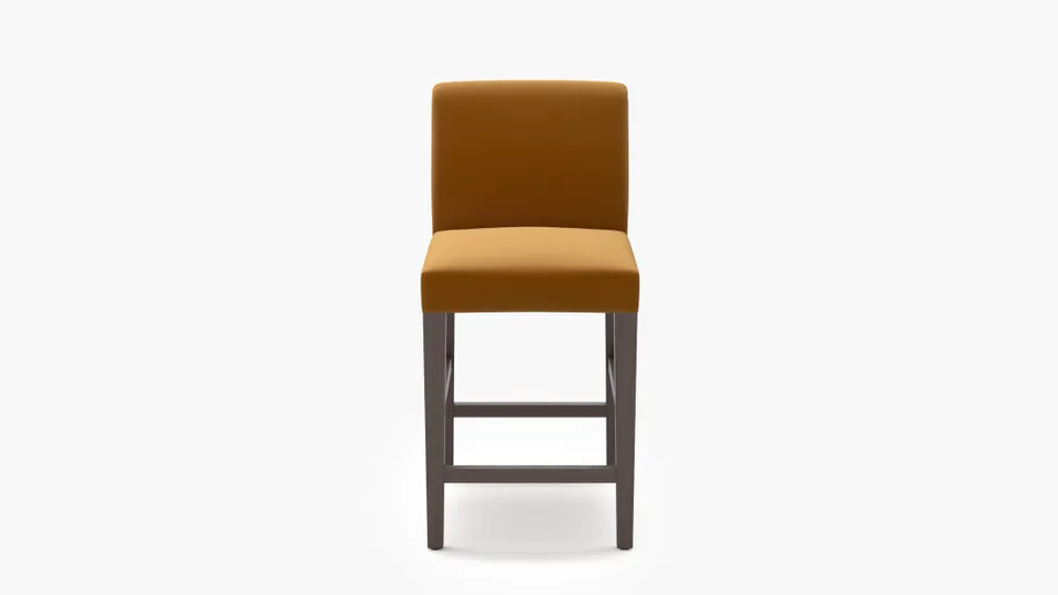 Signature Dining Counter Stool, Marigold Performance Velvet, Espresso Square Tapered Leg