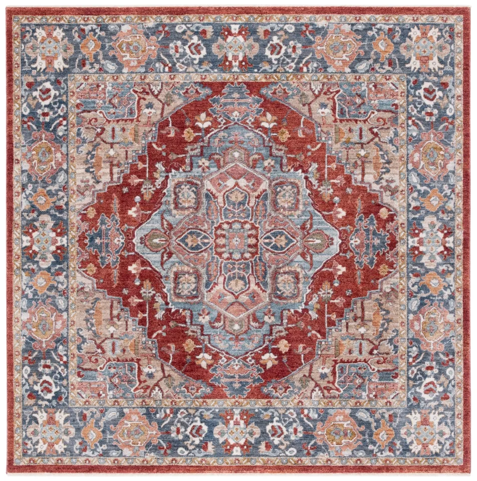Lauren Ralph Lauren Collection Newtown Rug, Beige / Blue Red, 6'7" x 6'7"