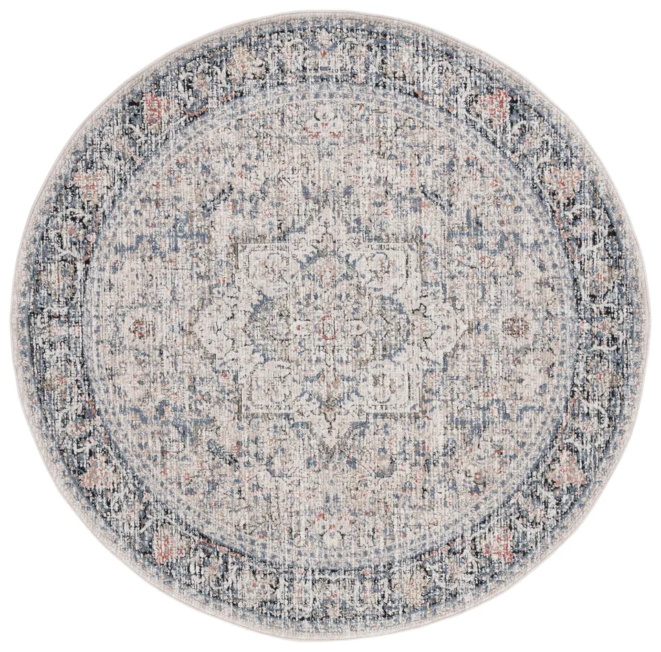 Lauren Ralph Lauren Collection Hartstown Rug, Ivory/Navy, 6'7" Round