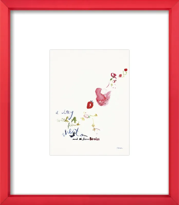 Strawberry Summer Storm by META WRABER for Artfully Walls