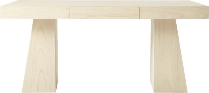 Ridge 66" Bleached Wood Desk with Drawer