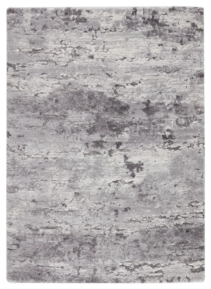 Vibe by Coen Abstract Gray/ Ivory Runner Rug (3'X10')