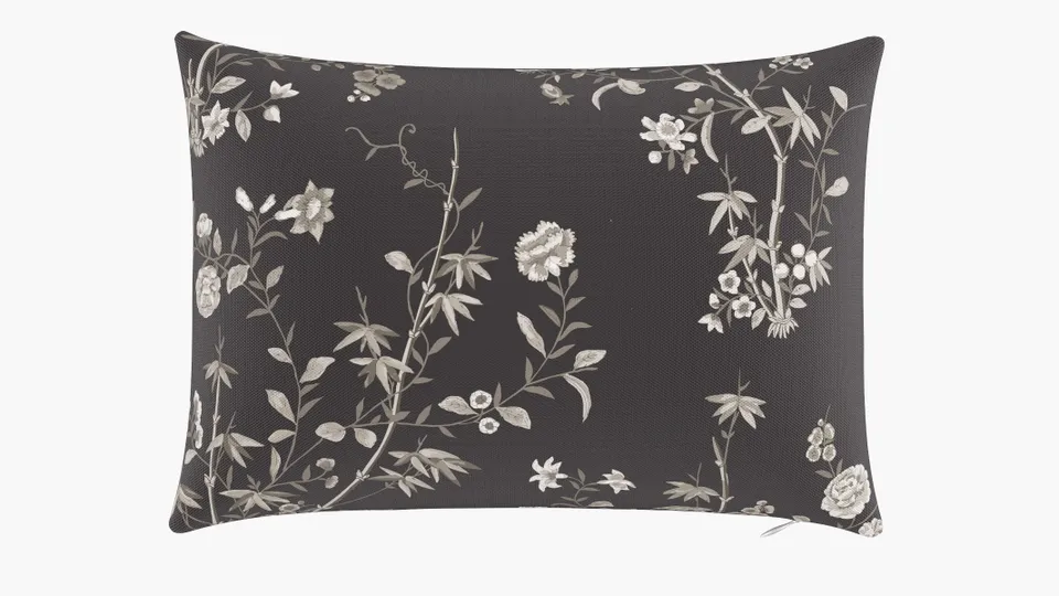 Throw Pillow 14" x 20", Black Bamboo Garden, 14" x 20"