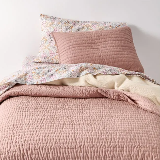 Cozy Cloud Plum Rose Washed Kids Full/Queen Quilt