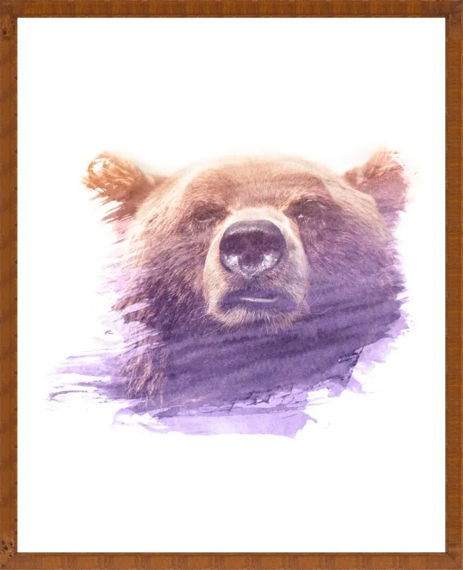 BEAR SUPERIMPOSED WATERCOLOR by Emiliano Deificus for Artfully Walls