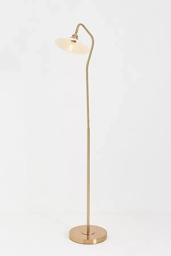 Greta Scalloped Metal Reading Floor Lamp