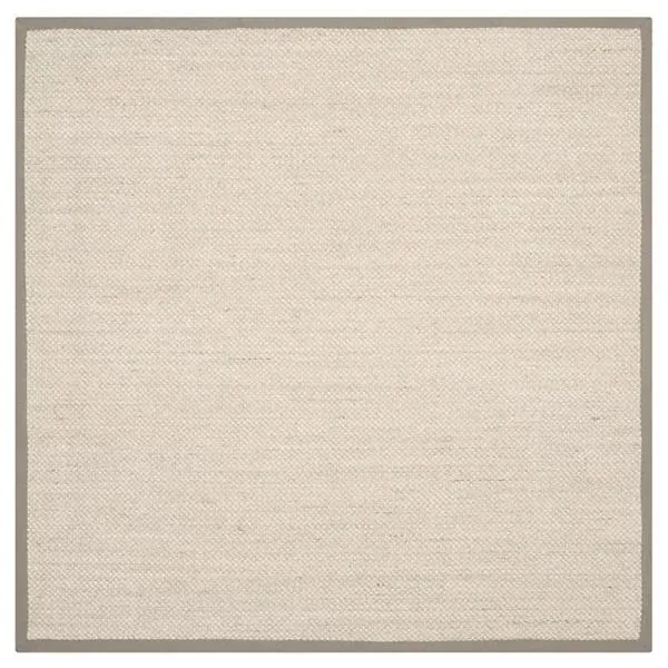 Natural Weave Solid Bordered Area Rug