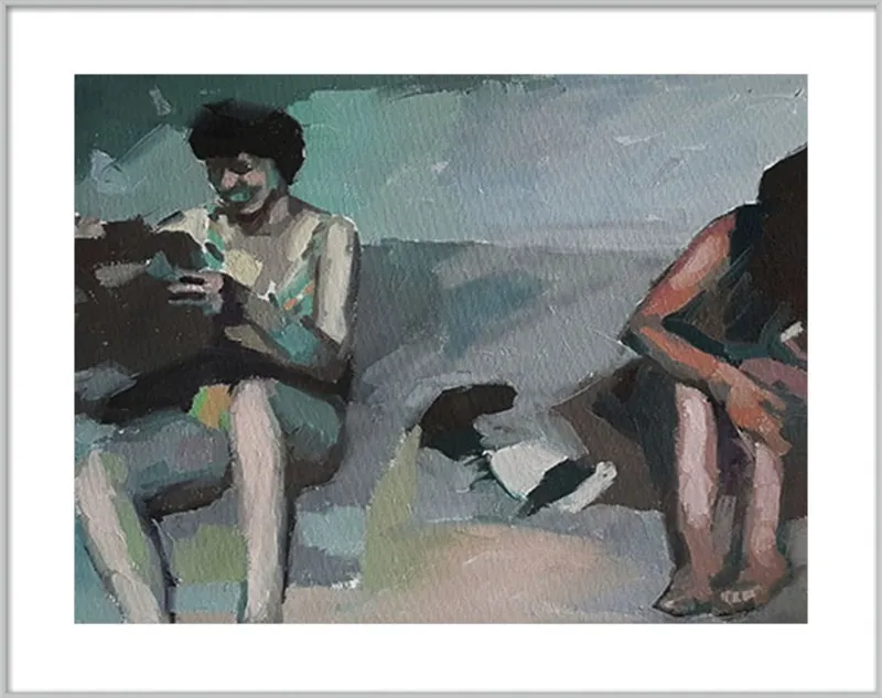 Girls at the beach by Mary Sinner for Artfully Walls