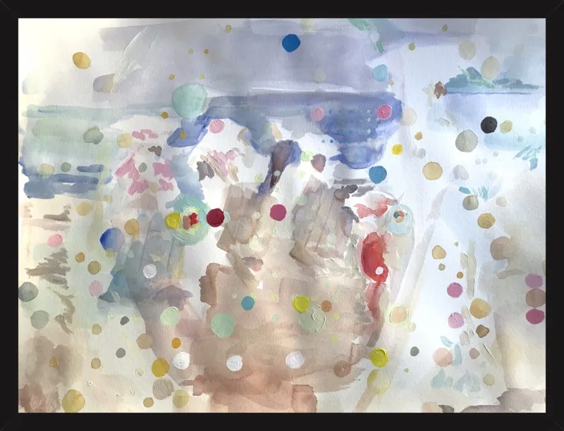Beach scene (from memory)  by Hannah Dean for Artfully Walls