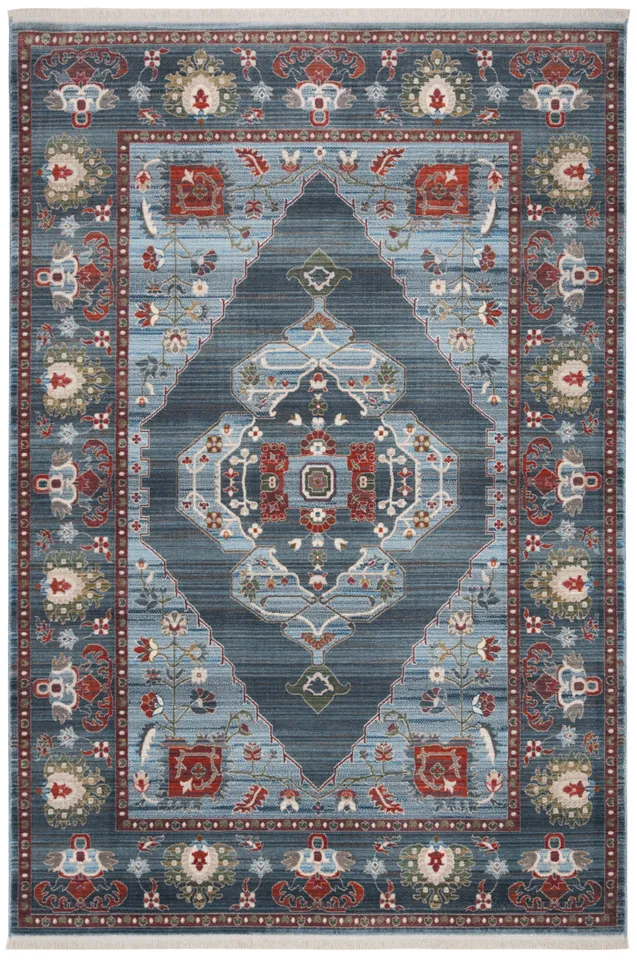 Arlo Home Woven Area Rug, VTP482M, Blue/Light Blue,  3' X 5'