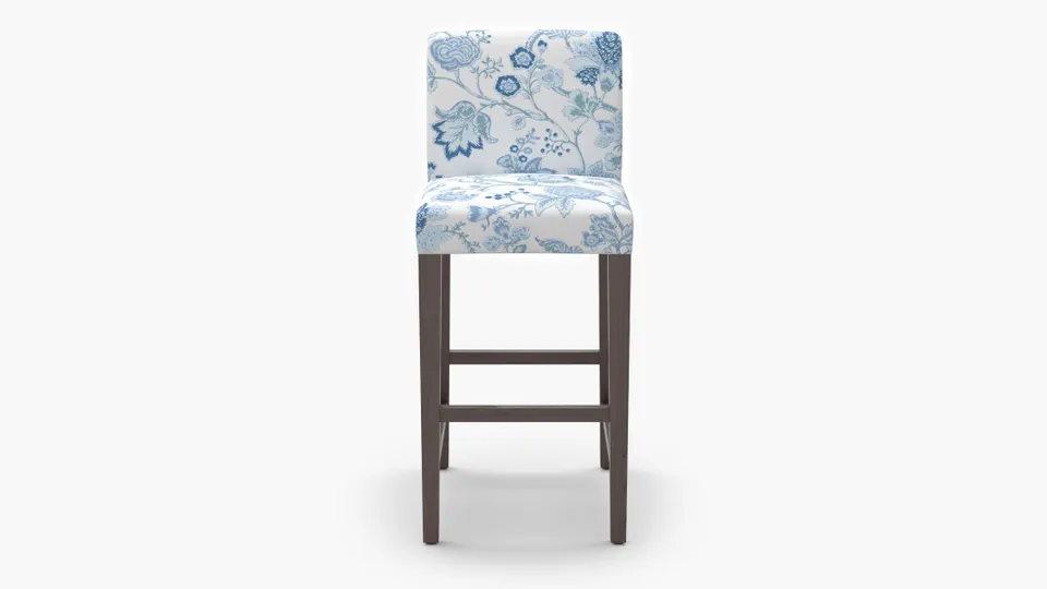 Signature Dining Bar Stool, Delft La Vendee, Espresso Square Tapered Leg