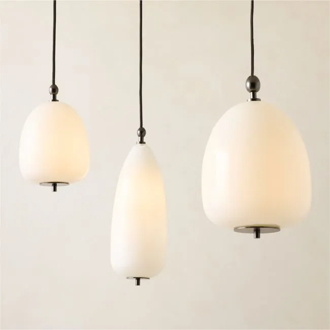Tova Opal Glass Pendant Light Set of 3