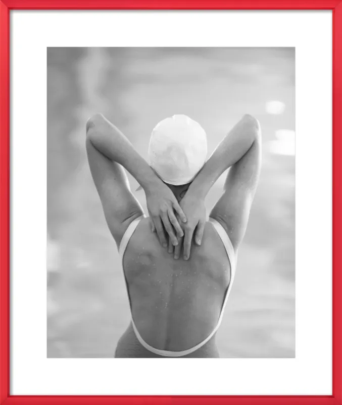 The Swimmer with a white  cap by Lucy Snowe for Artfully Walls