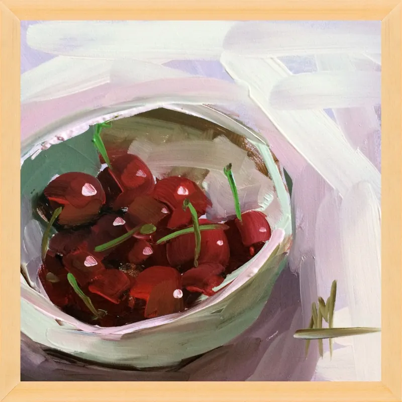 bowl of cherries no. 7 by Angela Moulton for Artfully Walls