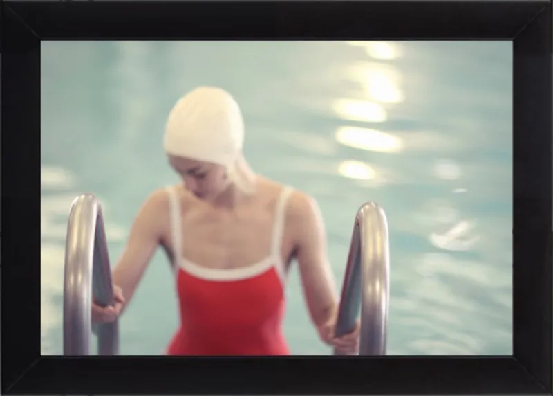 Swimmer in a Red Suit by Lucy Snowe for Artfully Walls