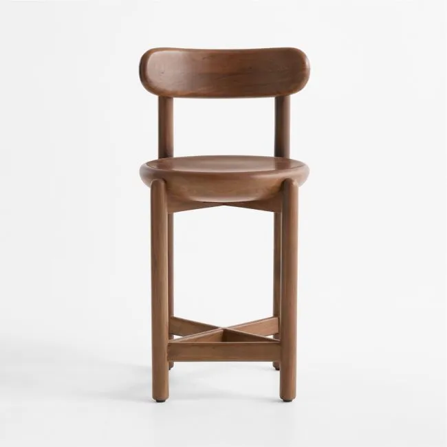 Amapa Walnut Counter Stool