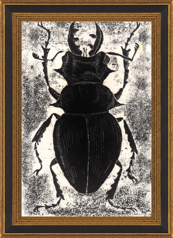 Black Beetle on White by Tennopent Sooster for Artfully Walls