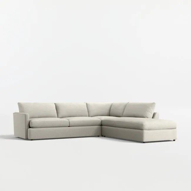 Lounge 3-Piece L-Shaped Sectional Sofa with Bumper