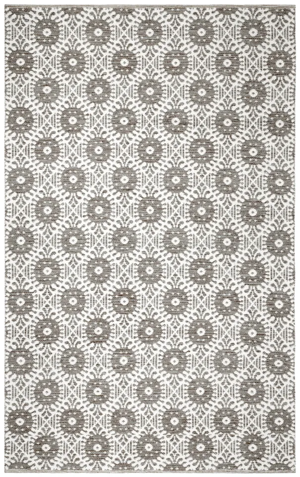 Arlo Home Hand Woven Area Rug, MTK612J, Charcoal/Ivory,  5' X 8'