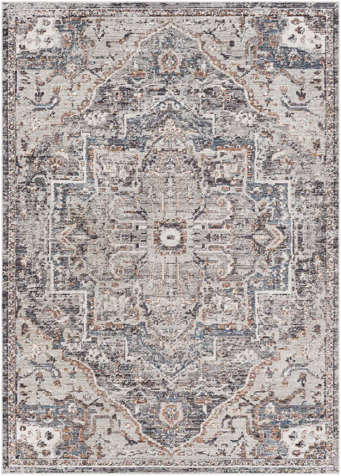 Daytona Beach Gray Outdoor 8'10" x 12' Machine Woven Rug