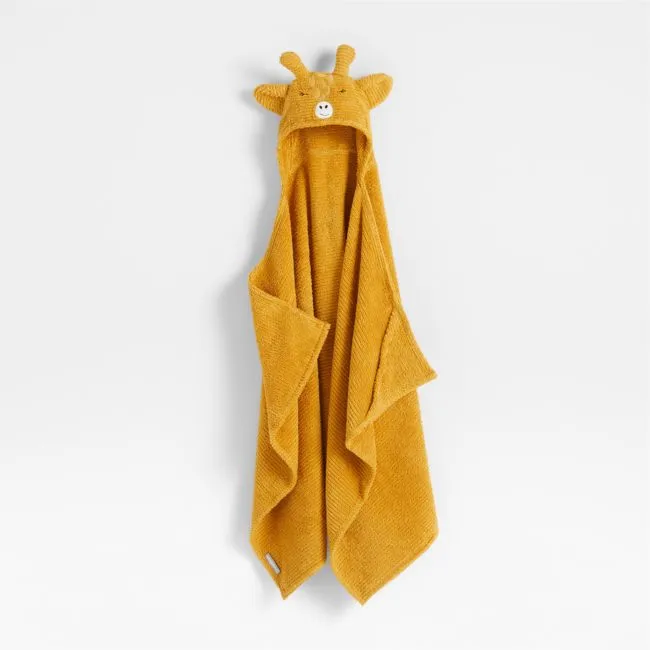 Giraffe 100% Organic Cotton Hooded Kids Towel